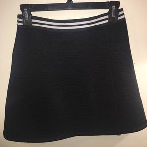 Black Elastic Waist Foldover Skirt Abercrombie